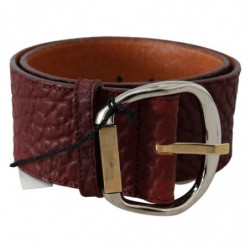 Cintura larga pelle color bordeaux color oro argento - 70 CM / 28 I