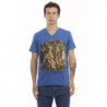 Maglietta in cotone blu - L