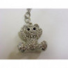 Portachiavi a forma di orsetto con strass