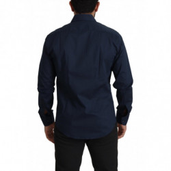 Camicia formale in cotone blu navy - IT43 - XL