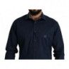 Camicia formale in cotone blu navy - IT43 - XL