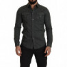 Camicia casual abbottonata da uomo in cotone grigio - IT48 - M