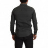 Camicia casual abbottonata da uomo in cotone grigio - IT48 - M