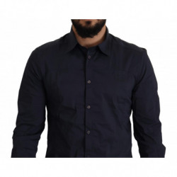 Camicia formale da uomo in cotone blu scuro - IT52 - L