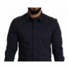 Camicia formale da uomo in cotone blu scuro - IT52 - L