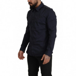 Camicia formale da uomo in cotone blu scuro - IT52 - L