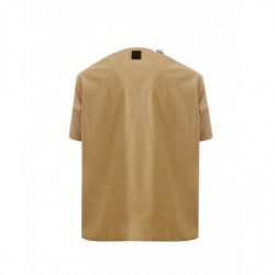T-shirt beige oversize con chiusura laterale - XL