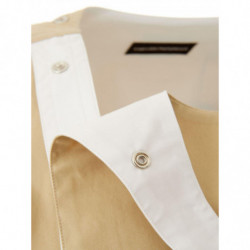 T-shirt beige oversize con chiusura laterale - XL