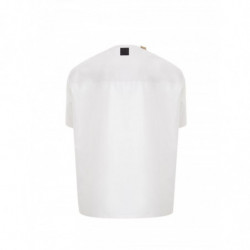 T-shirt bianca oversize con chiusura laterale - L