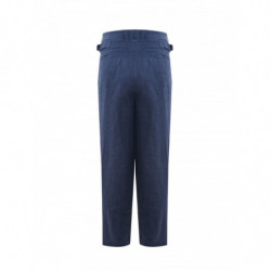 Pantaloni dalla vestibilità comoda in lino effetto denim - IT50 - L