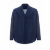 Camicia giacca dalla vestibilità comoda in lino blu - IT48 - L