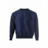 Felpa girocollo in blu con dettaglio zip - IT50 - L