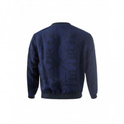 Felpa girocollo in blu con dettaglio zip - IT50 - L