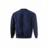 Felpa girocollo in blu con dettaglio zip - IT52 - XL
