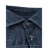 Camicia a maniche corte in denim blu - L