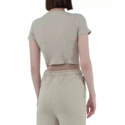 Maglione in cotone beige - XS