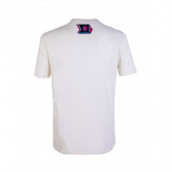 T-shirt bianca con stampa multicolore - L