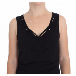 Abito aderente tubino tubino elasticizzato nero elasticizzato - IT4