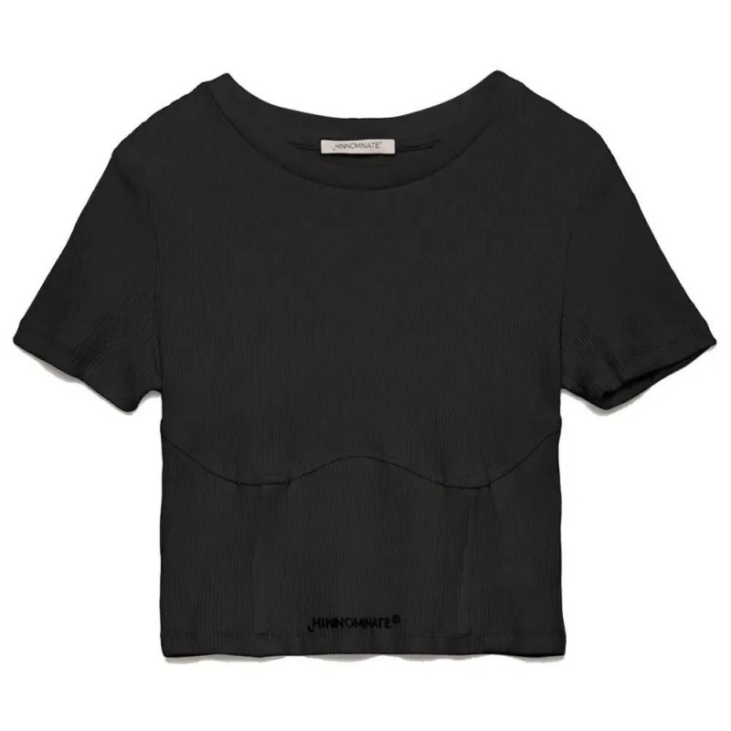 Top e maglietta in cotone nero - L
