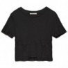 Top e maglietta in cotone nero - L