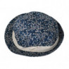 Cappello Fedora con stampa fiocco in cotone bianco blu - 60 CM-XL