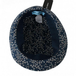 Cappello Fedora con stampa fiocco in cotone bianco blu - 60 CM-XL