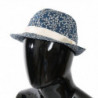 Cappello Fedora con stampa fiocco in cotone bianco blu - 60 CM-XL