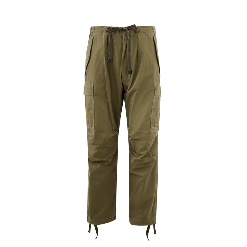 Pantaloni cargo in cotone verde - W34