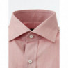 Camicia rosa dalla vestibilità regolare con orlo a contrasto - 39