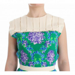 Abito multicolor Abito floreale senza maniche - IT40-S