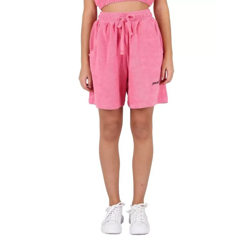 Pantaloncini in cotone rosa - S