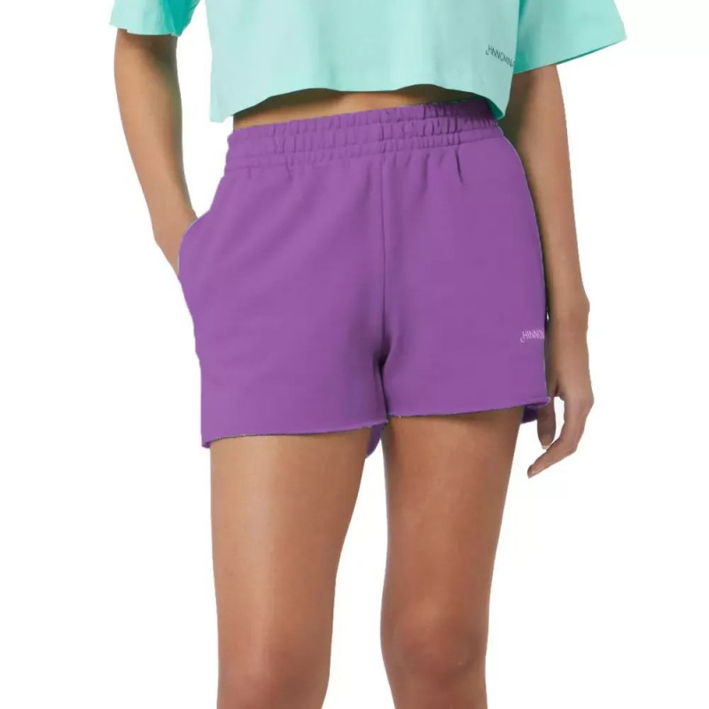 Pantaloncini in cotone viola - S