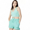 Top e maglietta in cotone verde - S