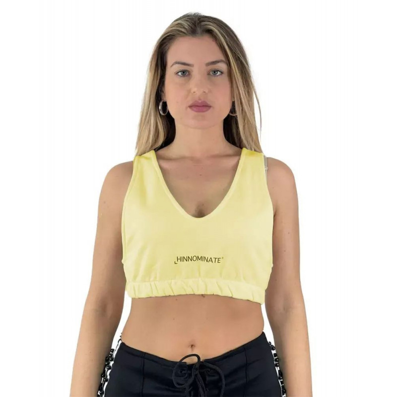 Top e maglietta in cotone giallo - M