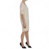 Abito color crema con scollo tondo al ginocchio - IT44-L