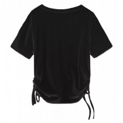 Top e maglietta in cotone nero - XL