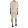 Abito color crema con scollo tondo al ginocchio - IT44-L