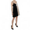 Abito da principessa trapezio maniche mini bianco nero - IT42-M