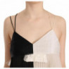 Abito da principessa trapezio maniche mini bianco nero - IT42-M