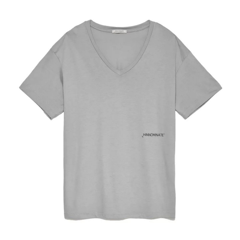 T-shirt in cotone grigio - L