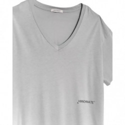 T-shirt in cotone grigio - L