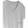 T-shirt in cotone grigio - L