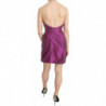 Abito midi semplice senza schienale scollo all'americana rosa - IT40-S