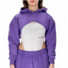 Maglione in cotone viola - S