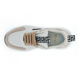 Sneakers in pelle di vitello rosa chiaro e bianca - EU39/US9
