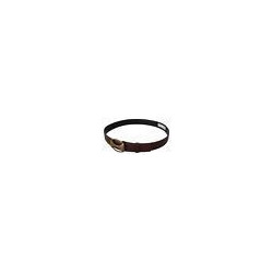 Cintura ovale metallo logo dorato pelle marrone - 90 CM / 36 INCHES