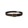 Cintura ovale metallo logo dorato pelle marrone - 90 CM / 36 INCHES