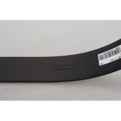 Cintura ovale metallo logo dorato pelle marrone - 90 CM / 36 INCHES
