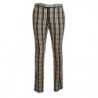 Pantaloni da uomo dal taglio dritto cotone quadri multicolor - IT46