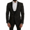 Abito da smoking slim in 3 pezzi floreale nero - IT48 - M